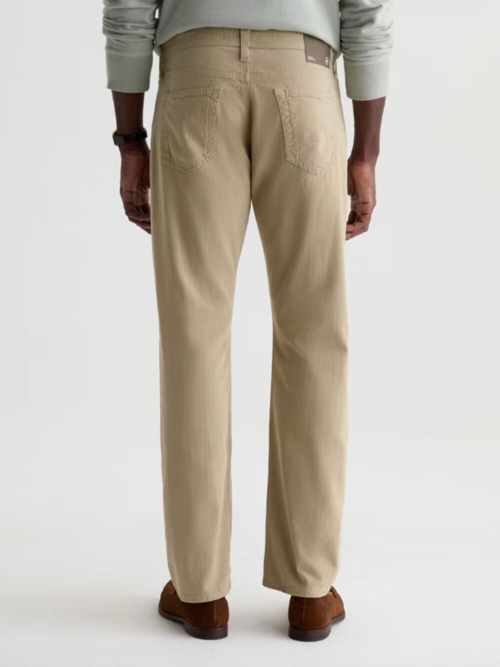 AG Adriano Goldschmied Protégé Classic Straight Leg Twill Linen Pant Khaki 30x32 - Picture 4 of 12